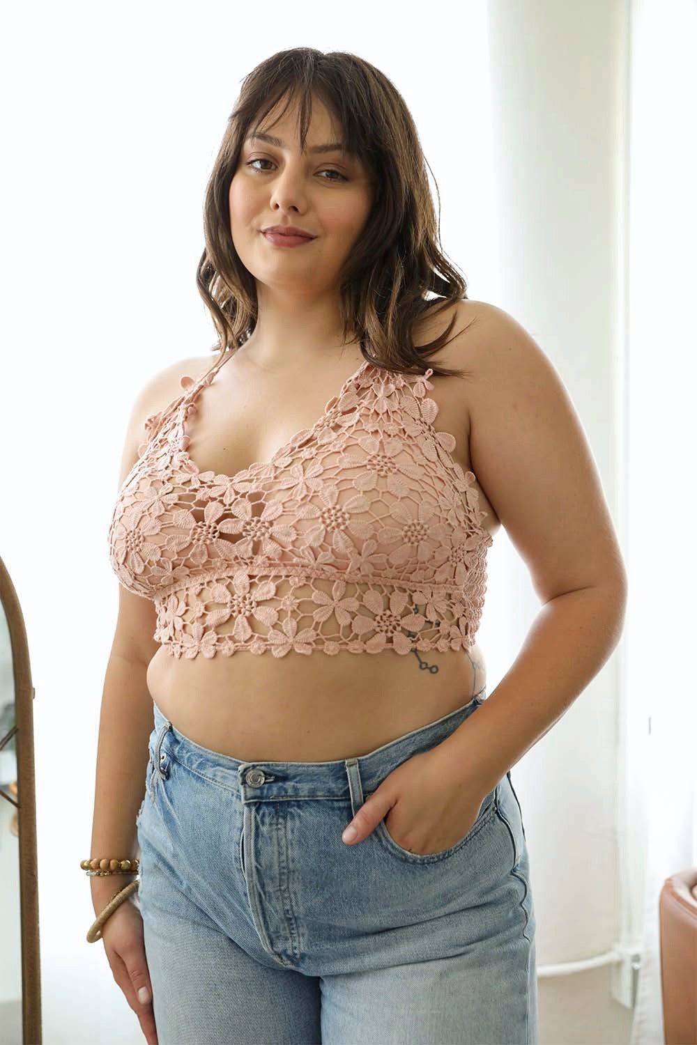 Crochet Daisy Longline Bralette-Soul Flow Apparel