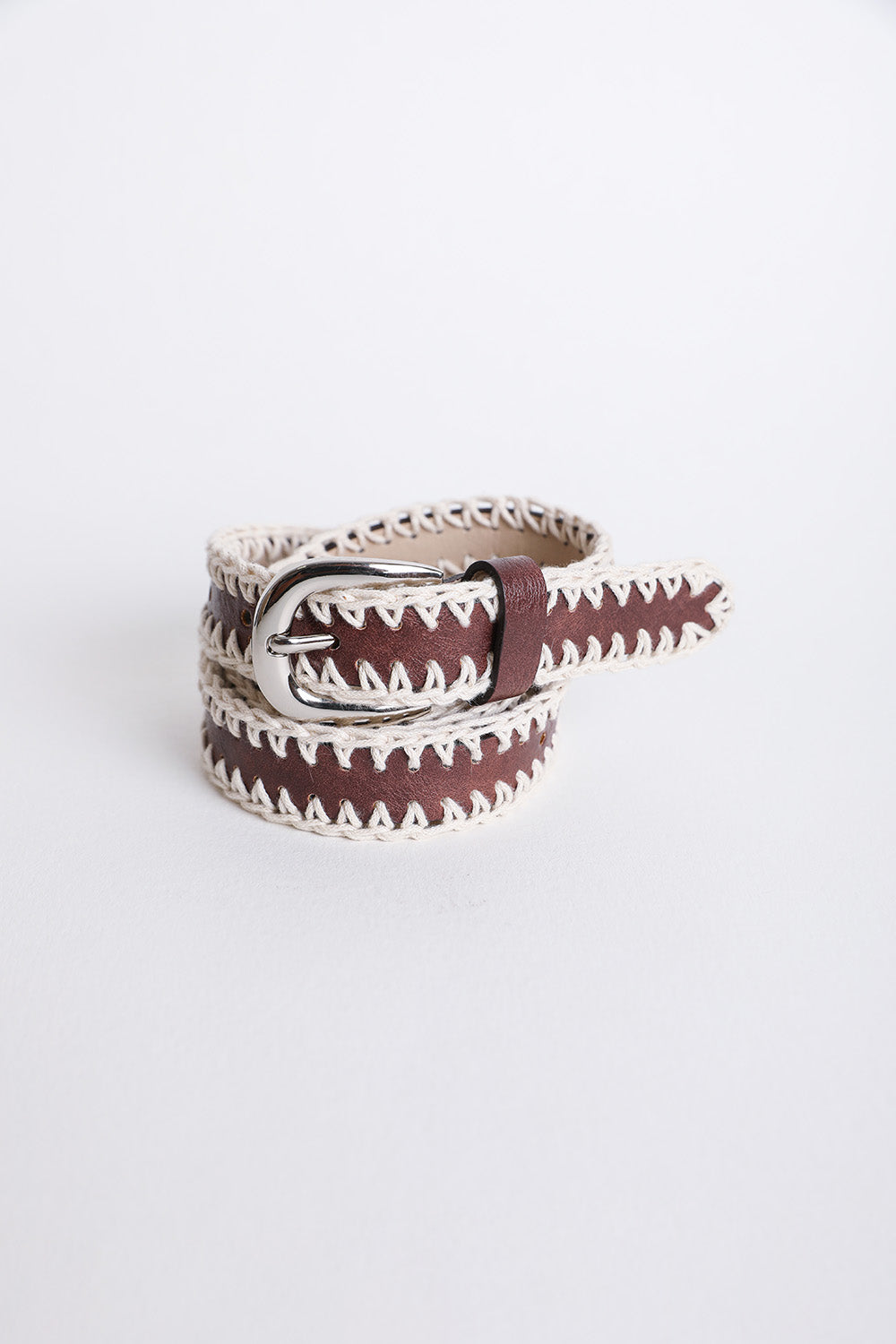 Crochet Vegan Leather Belt-Soul Flow Apparel