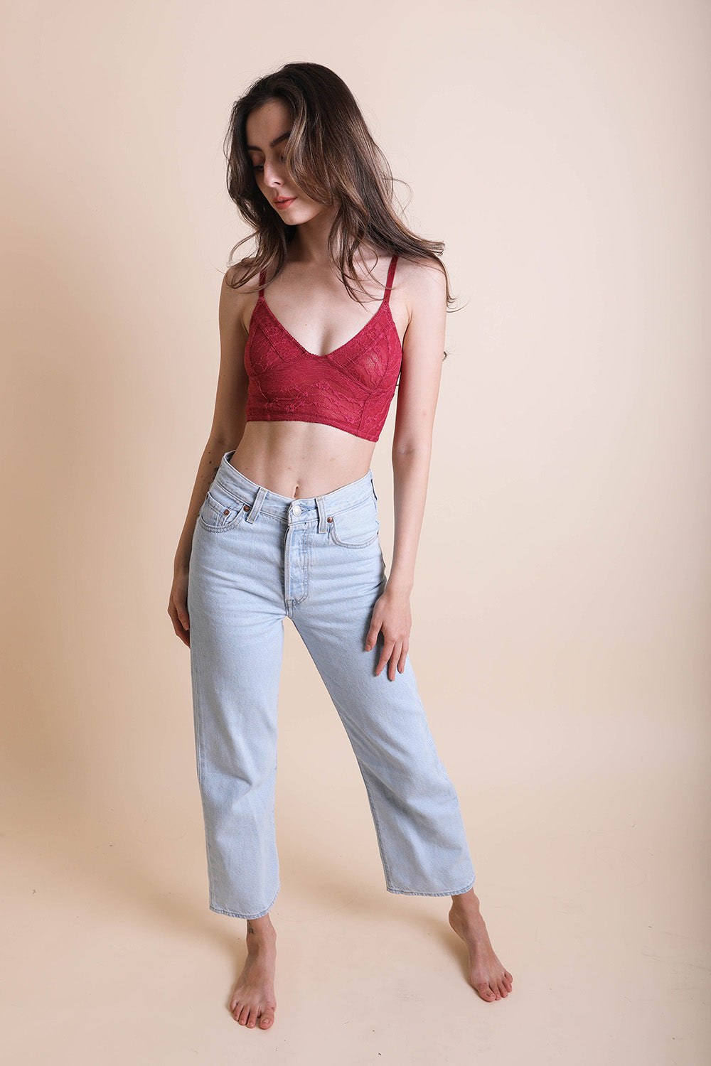 Cropped Lace Camisole-Soul Flow Apparel