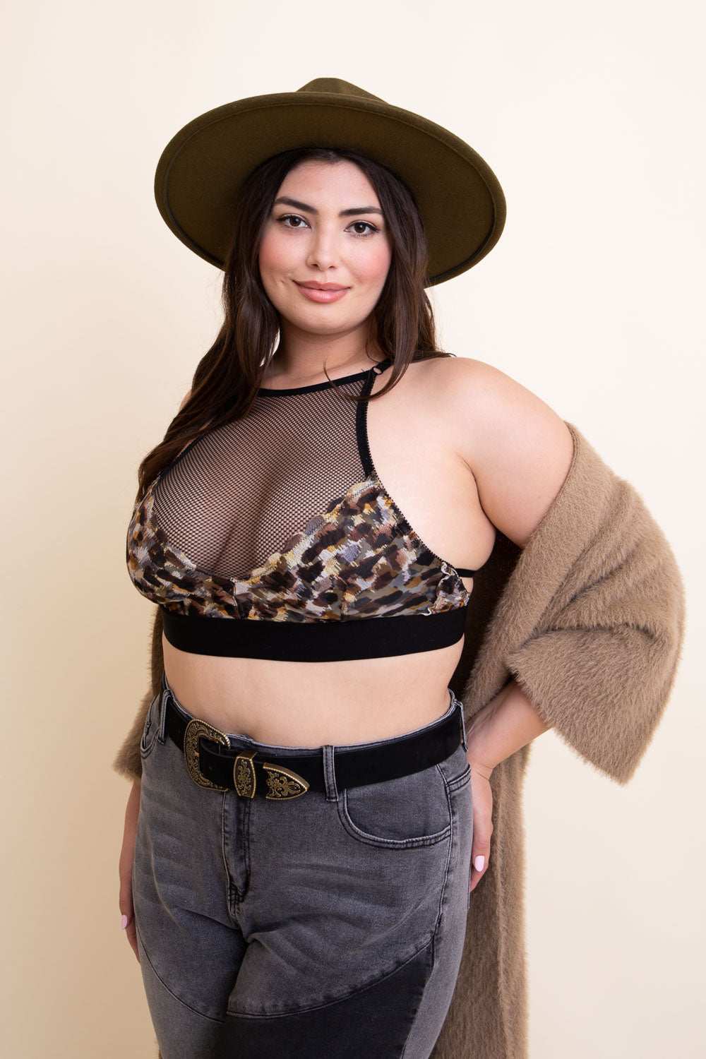 Curvy Adanna Leopard Bralette-Soul Flow Apparel