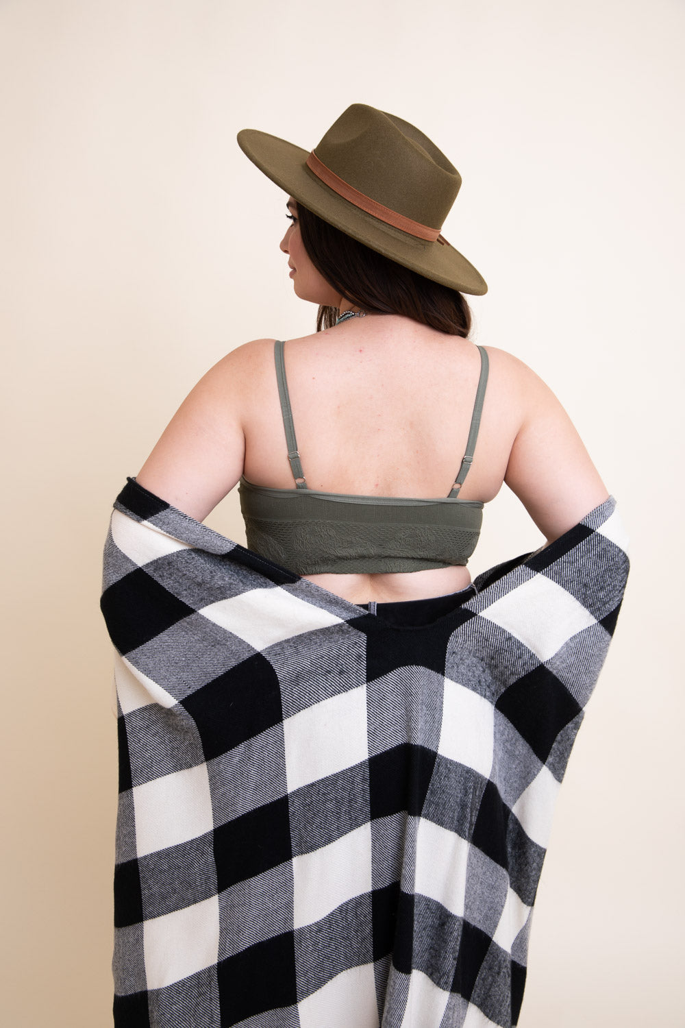 Curvy Seamless Padded Textured Brami Plus-Soul Flow Apparel