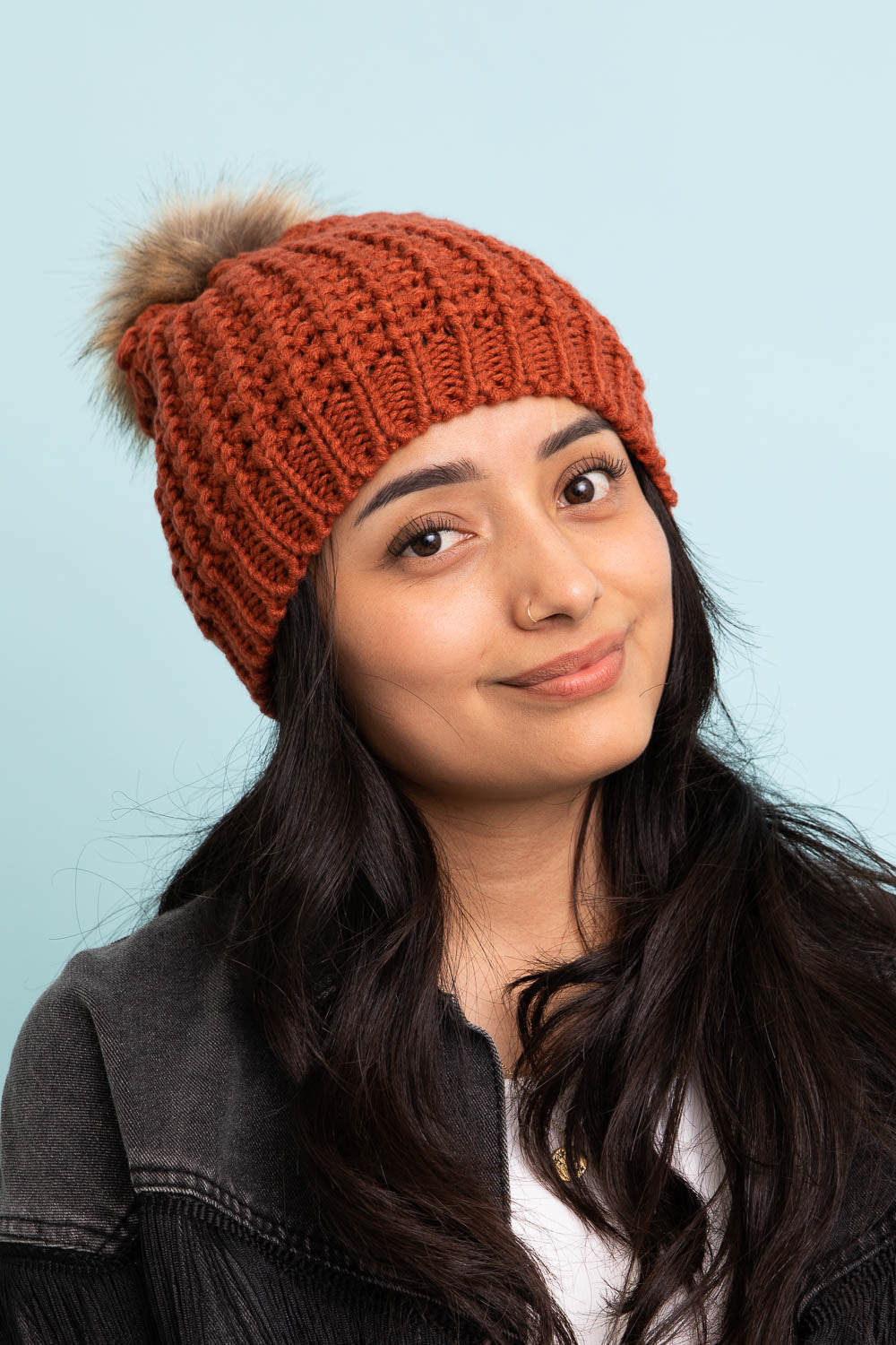 Cute Textured Pom Beanie-Soul Flow Apparel