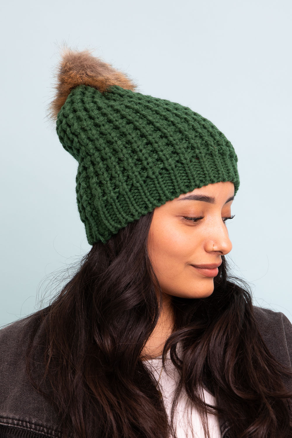 Cute Textured Pom Beanie-Soul Flow Apparel
