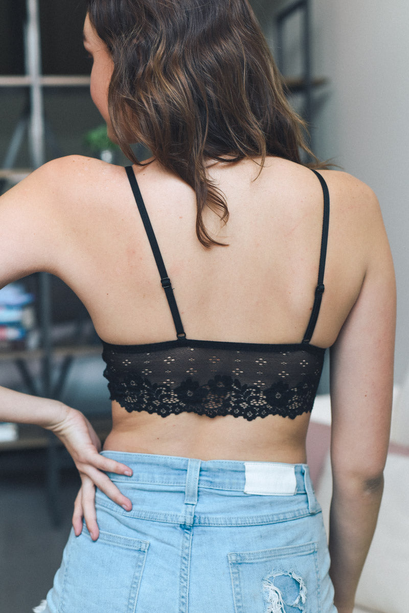 Soul Flow Apparel | Boho Floral Lace Strappy Front Bralette