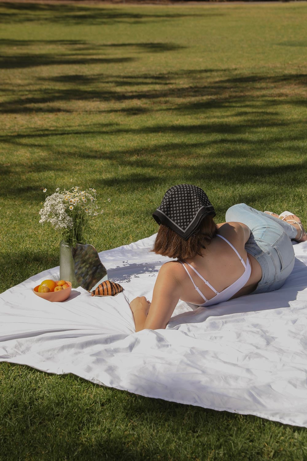 Daisy Flower Field Bandana-Soul Flow Apparel