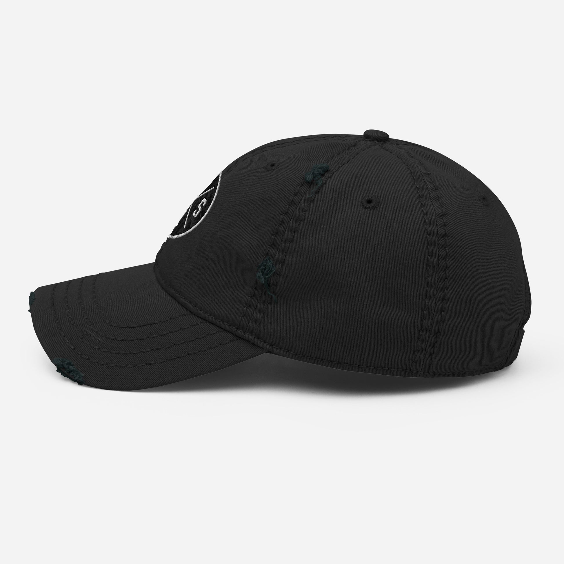 Circled Nash Embroidered Distressed Dad Hat-Soul Flow Apparel