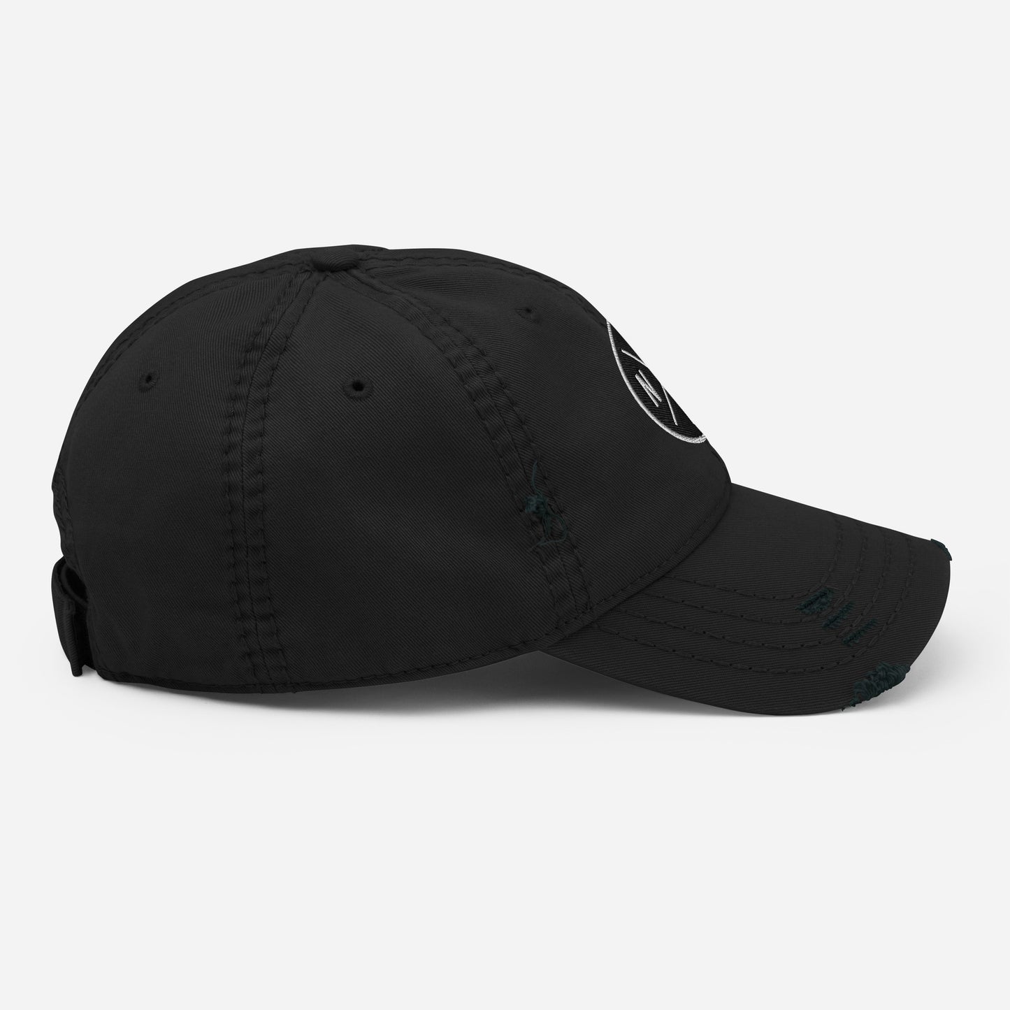 Circled Nash Embroidered Distressed Dad Hat-Soul Flow Apparel