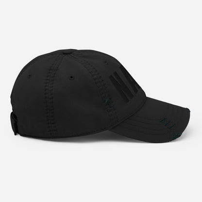 Nash 3d Puff Embroidered Distressed Dad Hat-Soul Flow Apparel