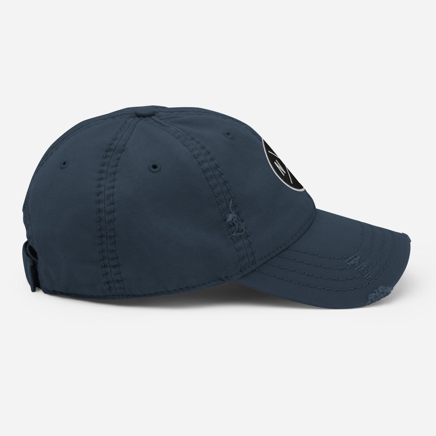 Circled Nash Embroidered Distressed Dad Hat-Soul Flow Apparel