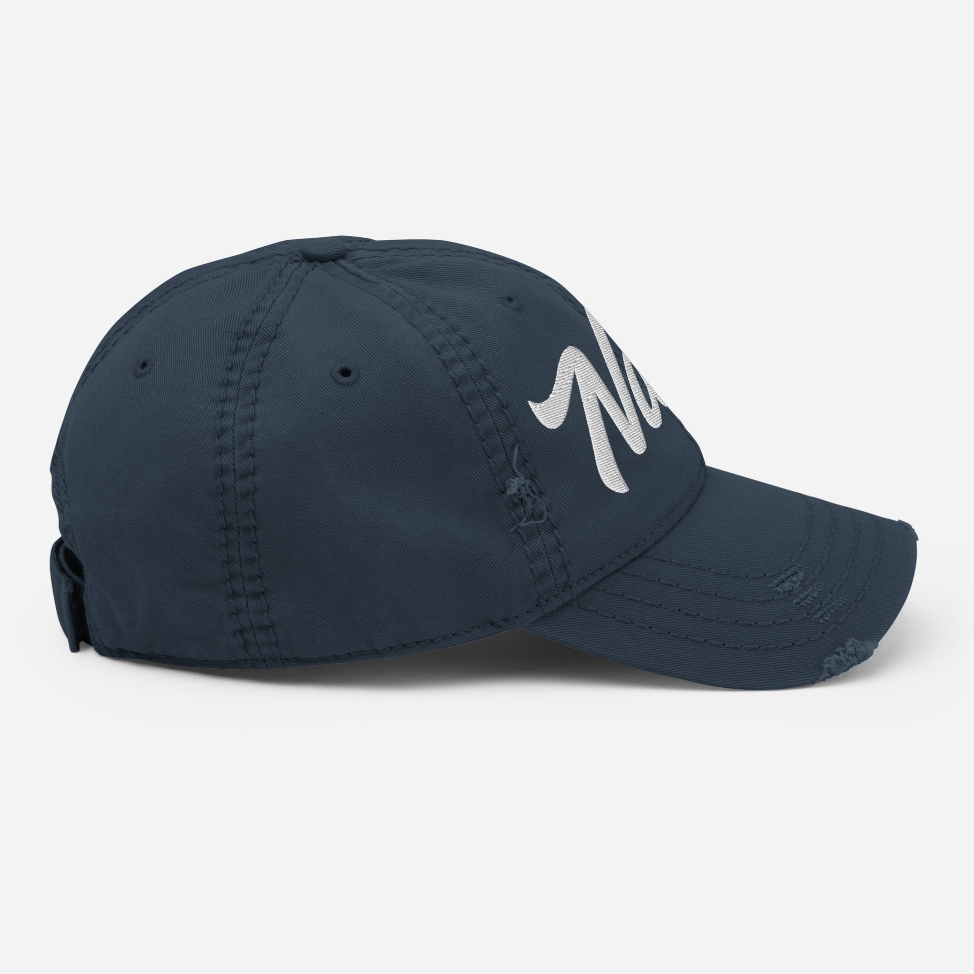 Nash Embroidered Distressed Dad Hat, Flow Font-Soul Flow Apparel