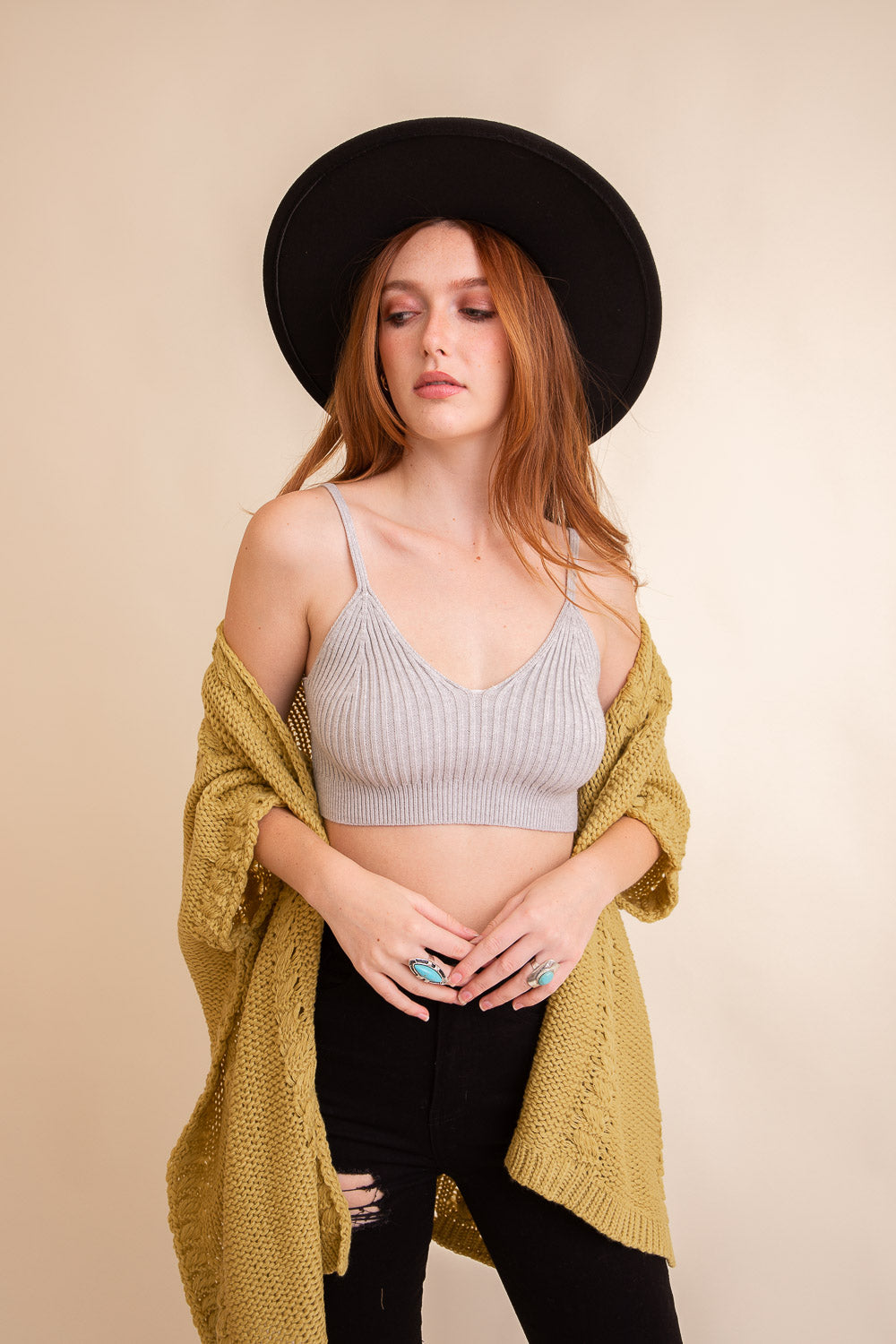 Dreamy Ribbed Knit Lounge Brami-Soul Flow Apparel