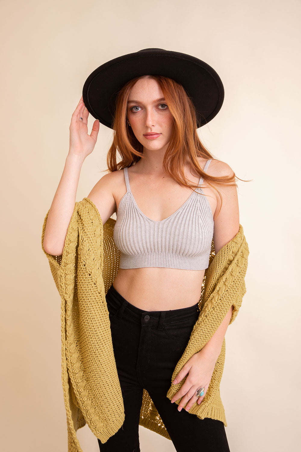 Dreamy Ribbed Knit Lounge Brami-Soul Flow Apparel