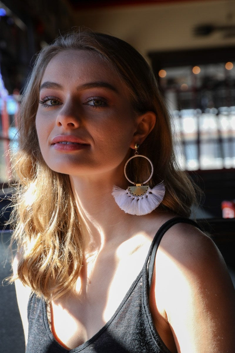Drop Tassel Fan Earrings-Soul Flow Apparel
