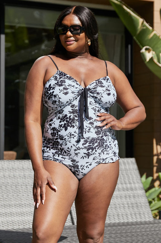 Marina West Swim Côte d'Azur Ruffle Trim One-Piece Swimsuit-Soul Flow Apparel