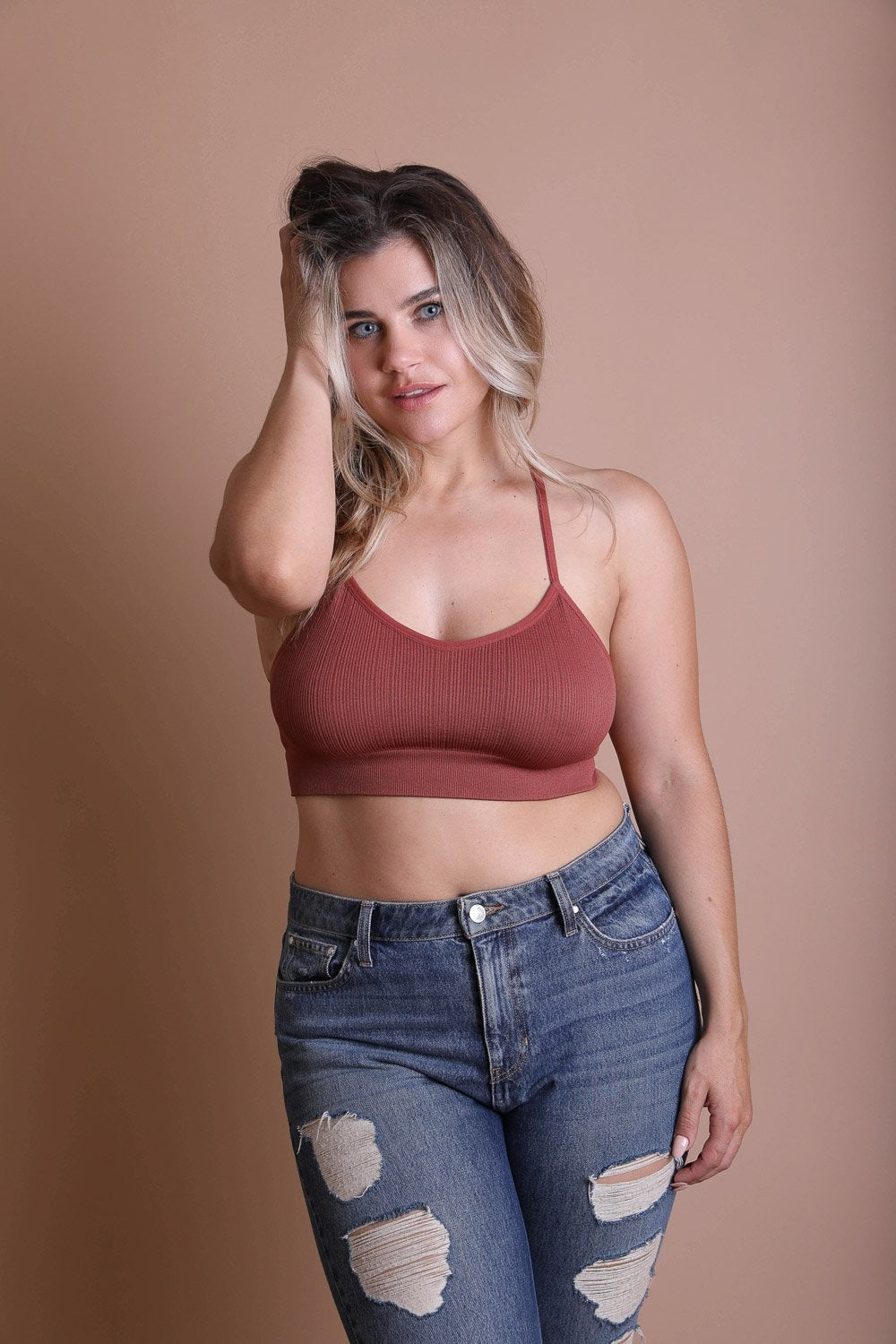 Tattoo Back Bralette – Seamless Design with Mesh Detail-Soul Flow Apparel