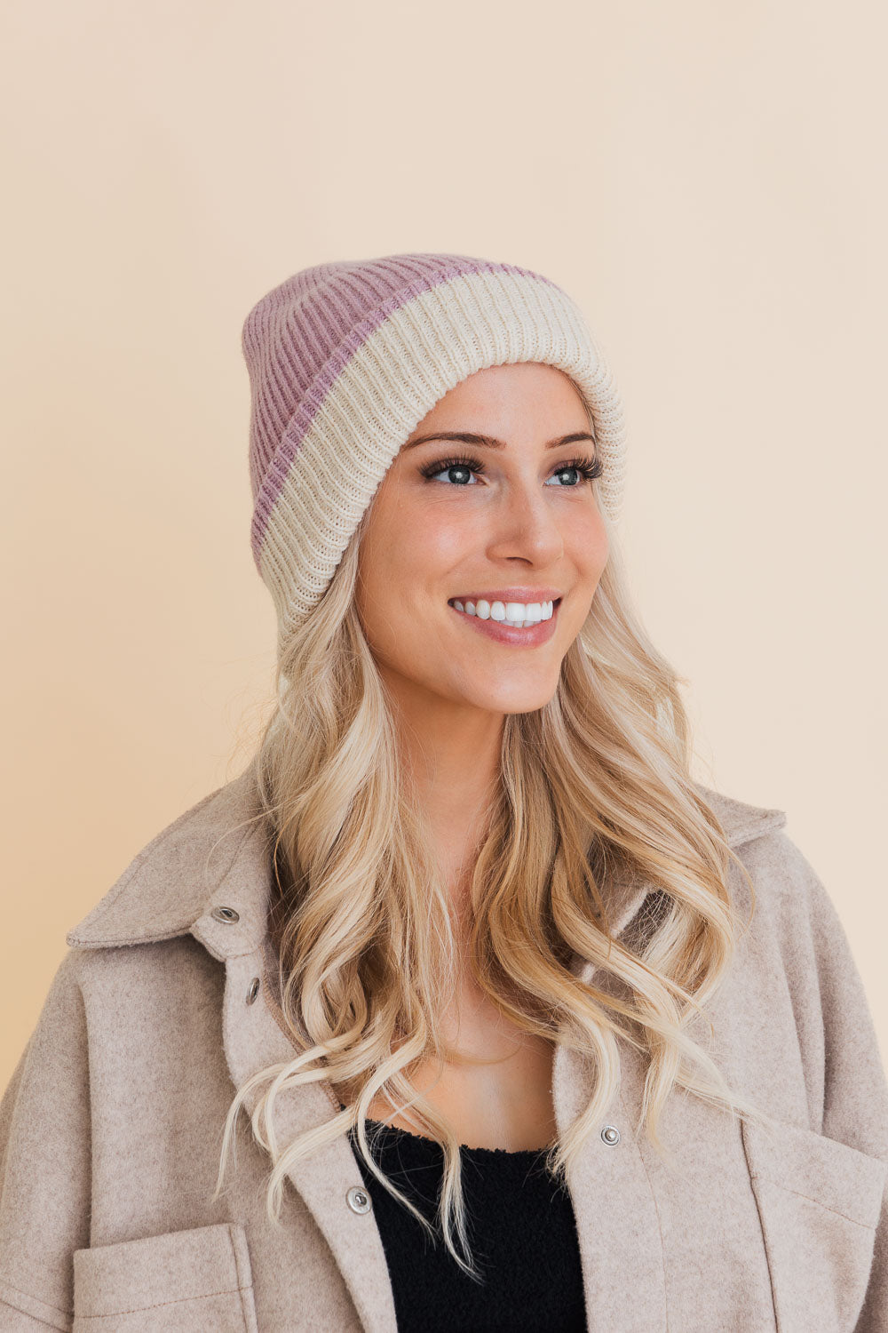 Essential Harmony Two-Tone Knit Beanie-Soul Flow Apparel