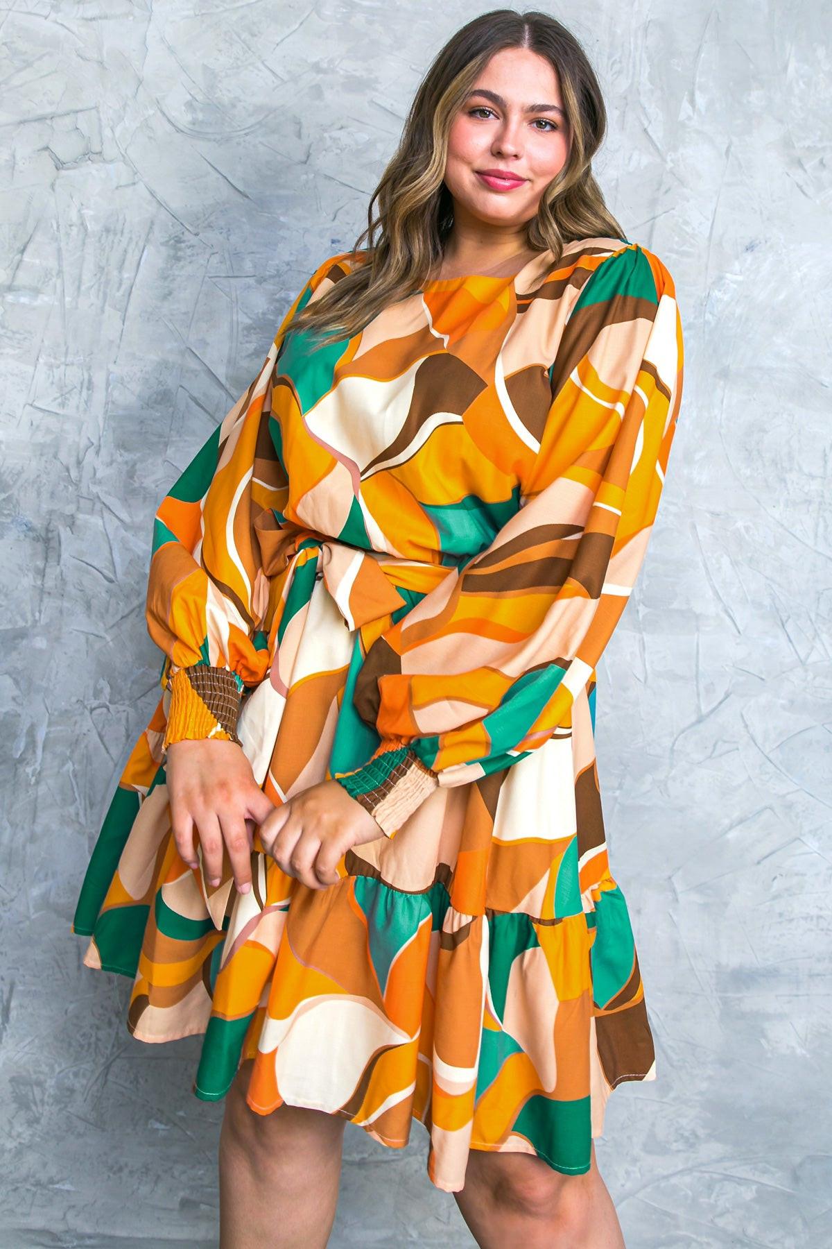Feel Happiness Woven Mini Dress With Ruffle Hem And Sash Belt