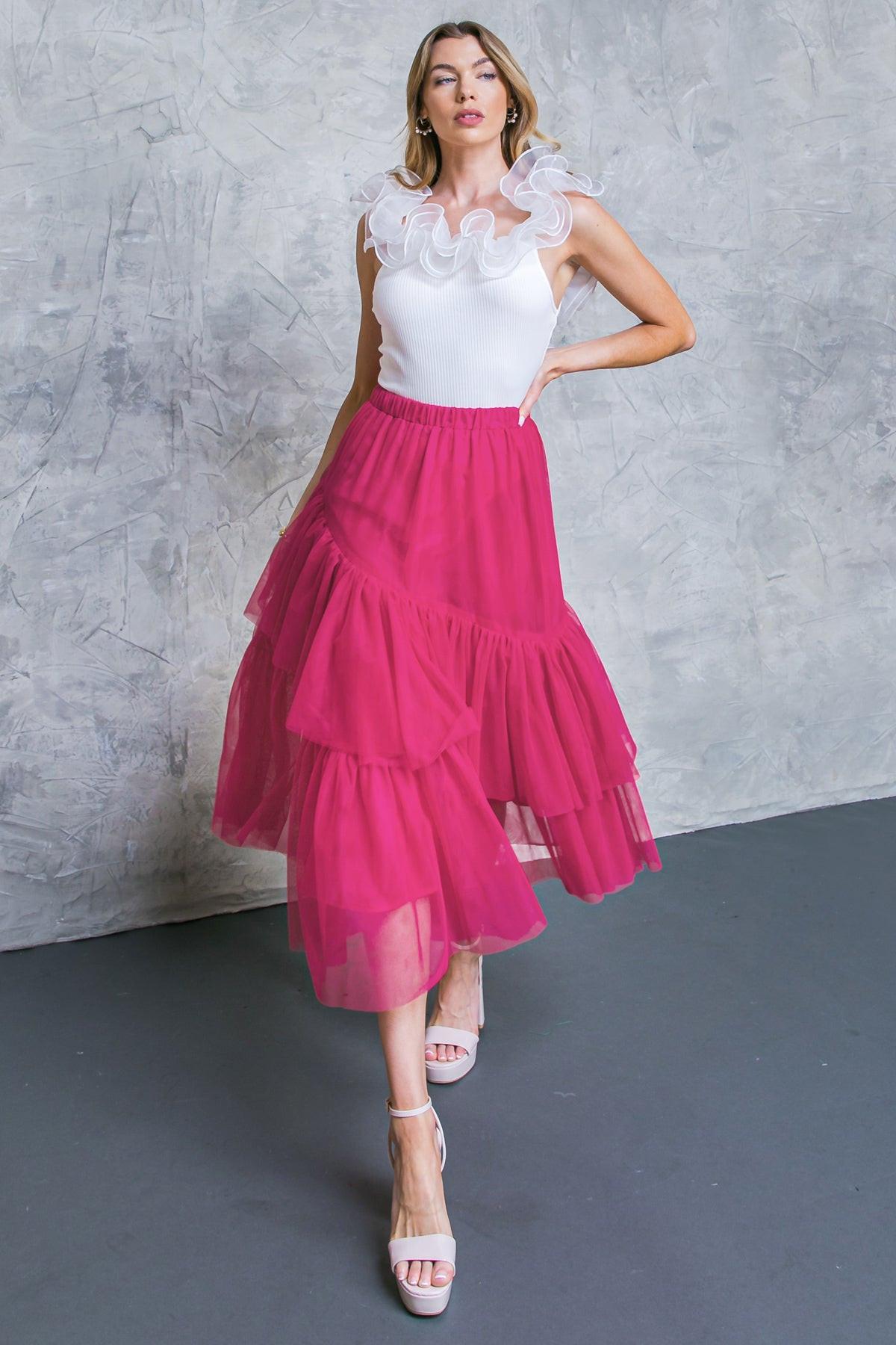 Its All Special Tulle Skirt With Elastic Waist For Night Out