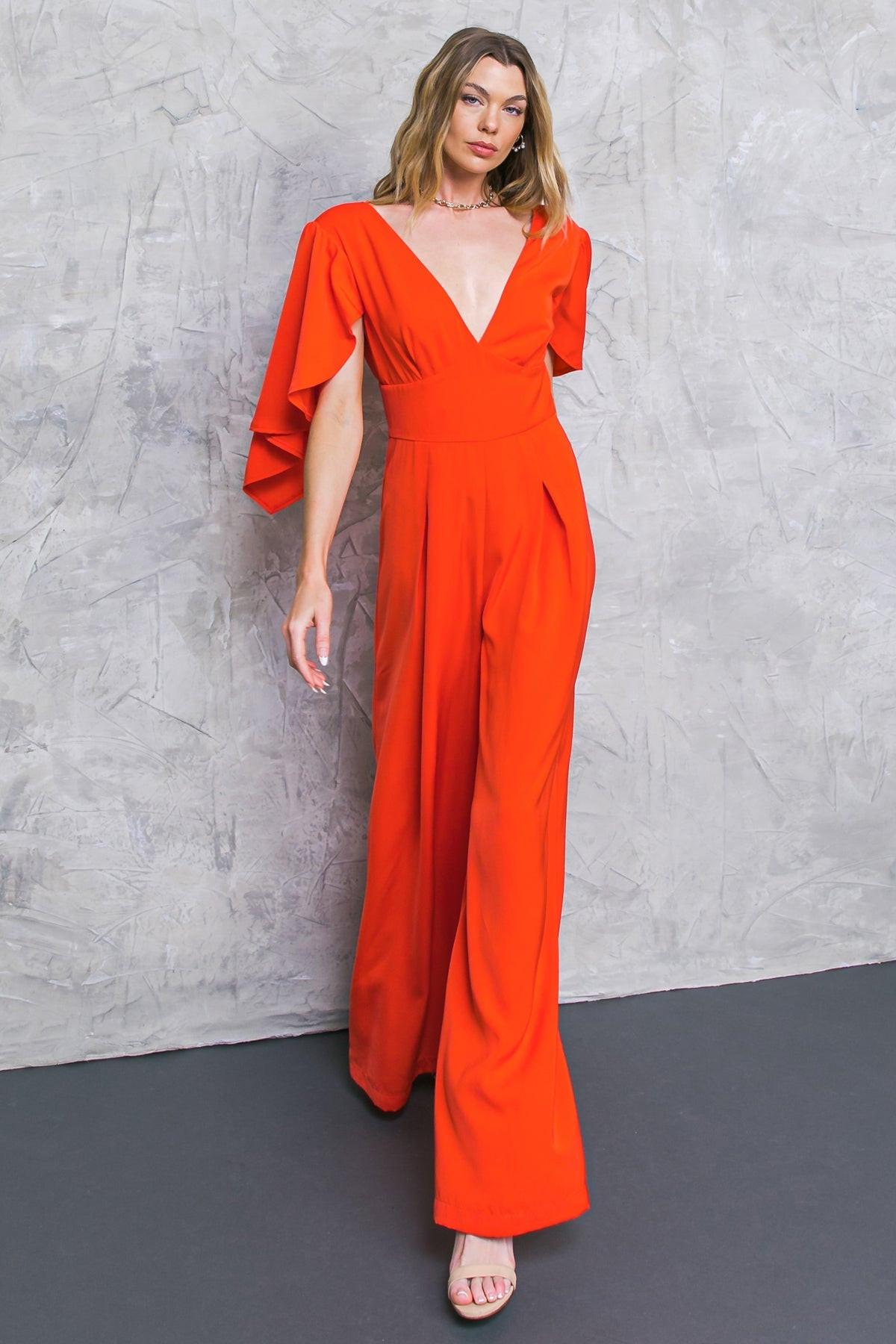 Raised On Promises Stars Woven Jumpsuit With V Neckline