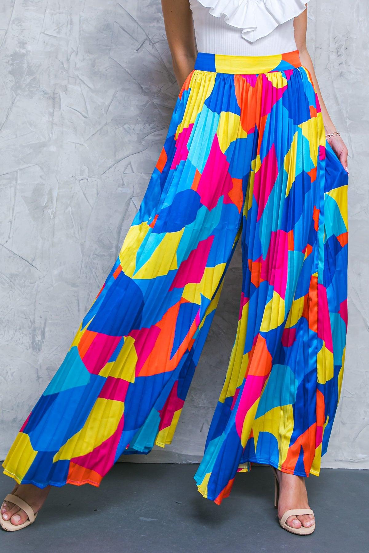 Free Your Mind Woven Pants With Pleated Design And Side Zipper