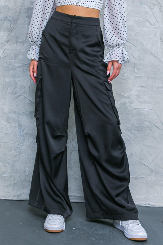 Graceful Movements Wide Leg Pants With Pockets For Everyday Wear