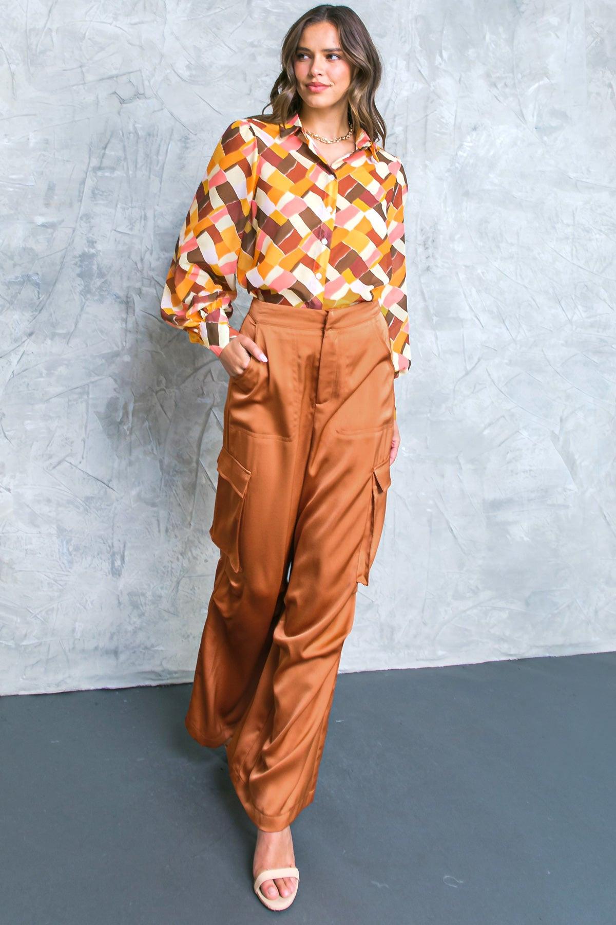 Graceful Movements Wide Leg Pants With Pockets For Everyday Wear