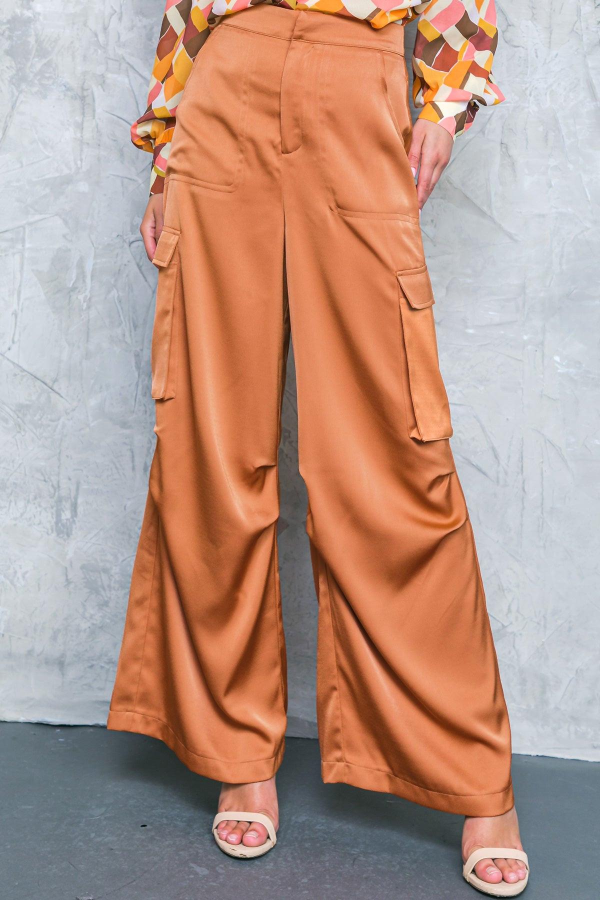 Graceful Movements Wide Leg Pants With Pockets For Everyday Wear