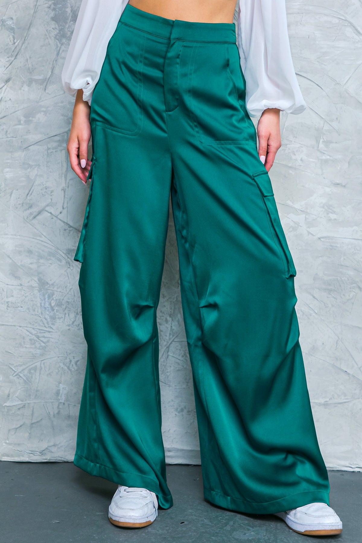 Graceful Movements Wide Leg Pants With Pockets For Everyday Wear