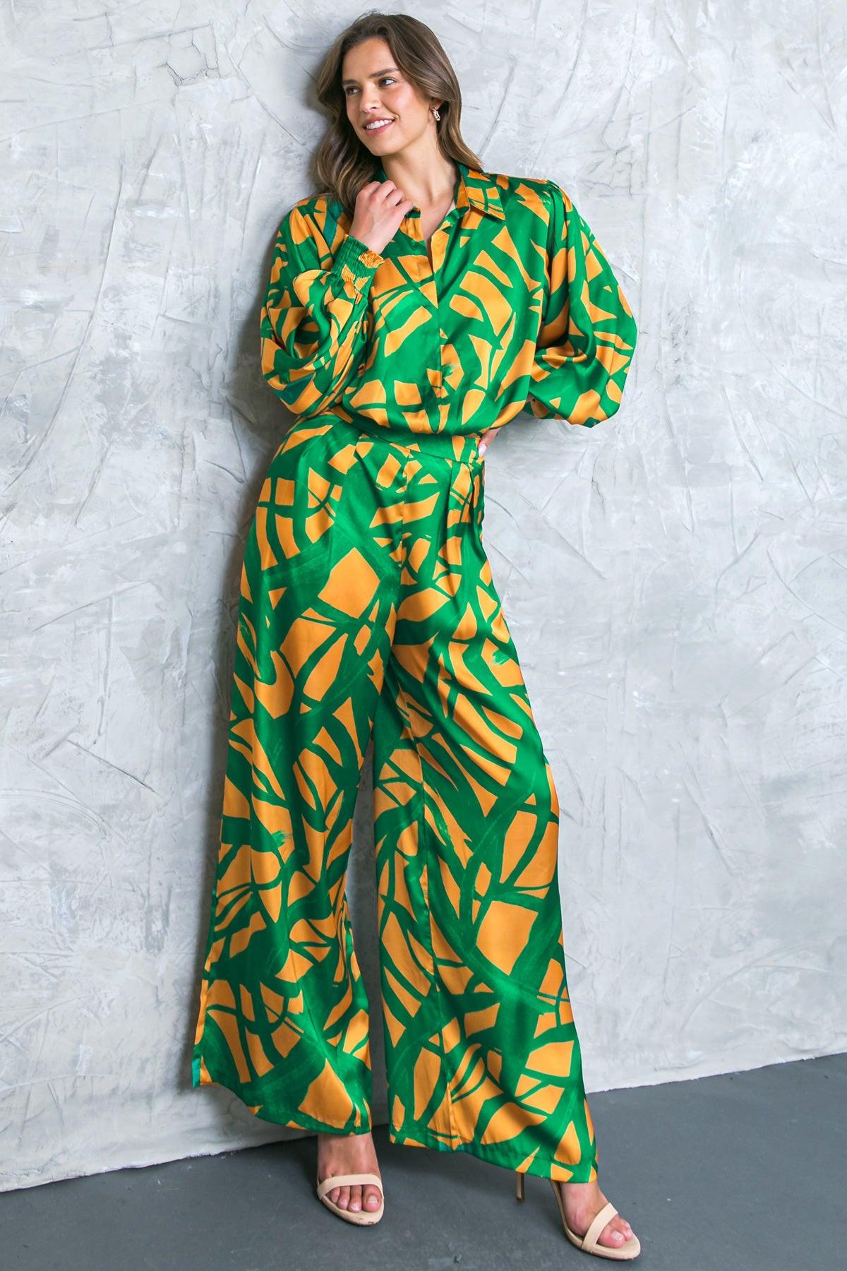 Always About You Woven Pants With Pleated Front And Wide Leg