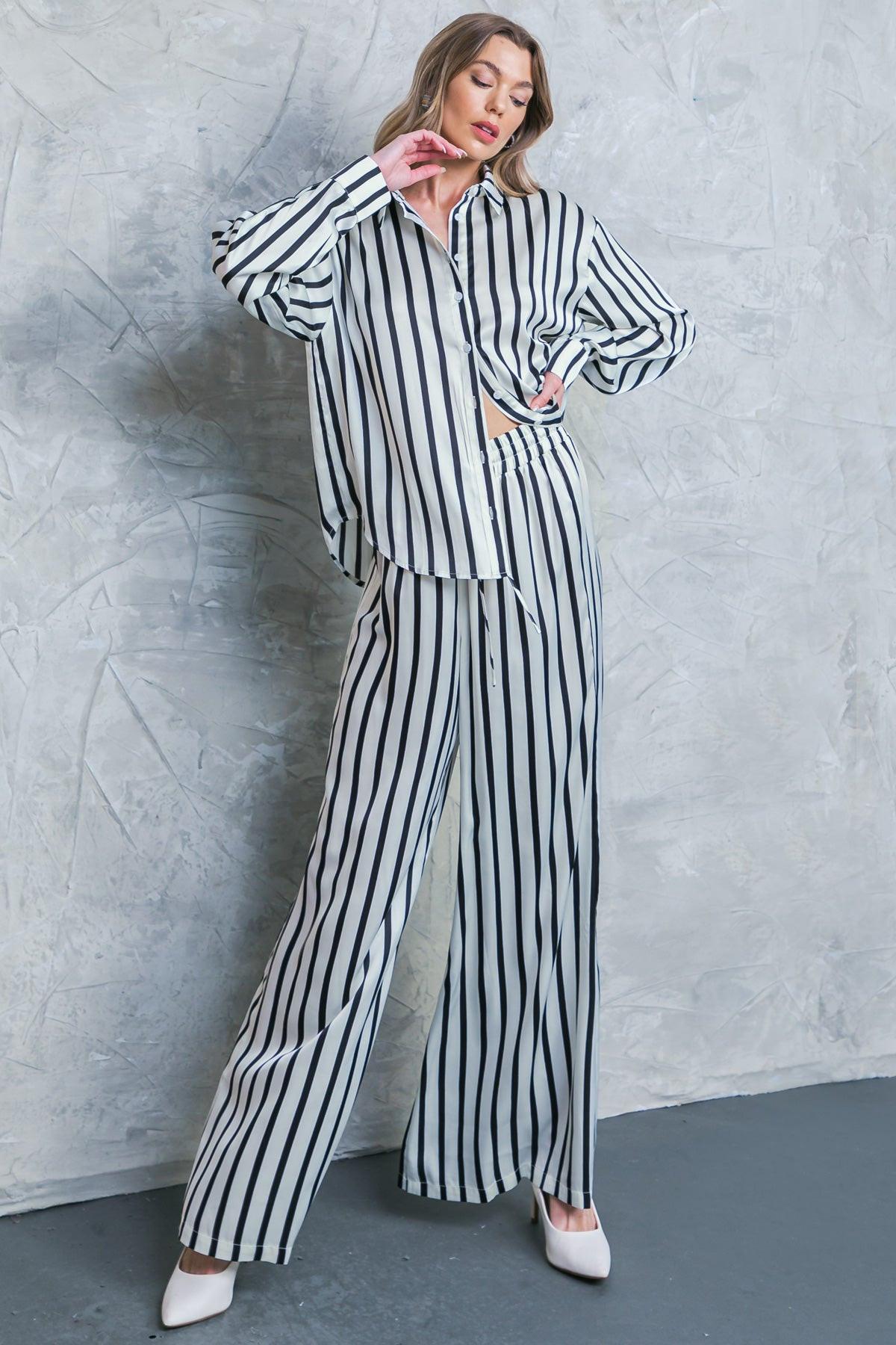 Nothing to Regret Satin Woven Top Shirt Collar Button Down Long Sleeves