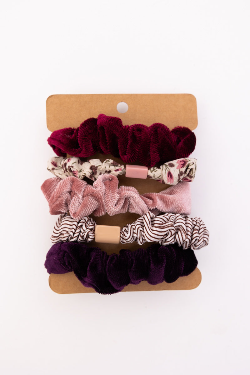 Autumn Floral Hair Ponytail Scrunchies – Assorted Designs-Soul Flow Apparel