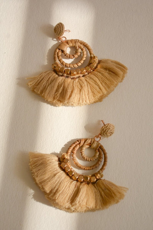 Dream Catcher Dangle Fan Earrings-Soul Flow Apparel