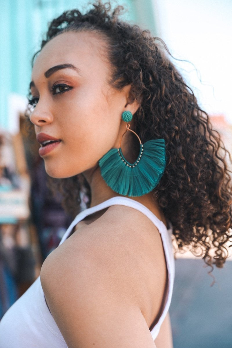 Fan Tassel Earrings-Soul Flow Apparel