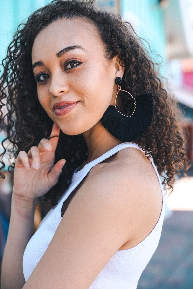 Fan Tassel Earrings-Soul Flow Apparel