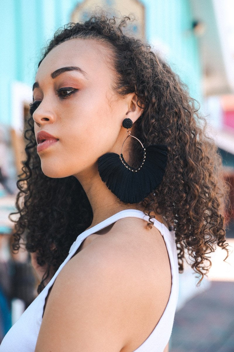 Fan Tassel Earrings-Soul Flow Apparel