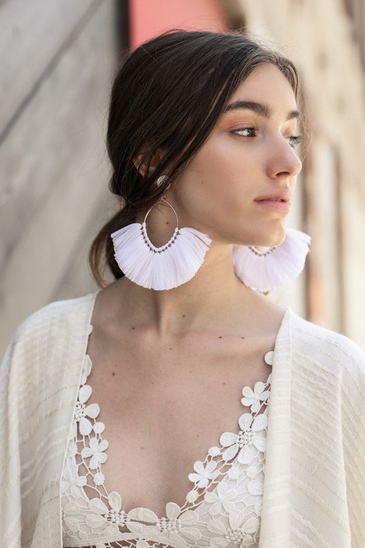 Fan Tassel Earrings-Soul Flow Apparel