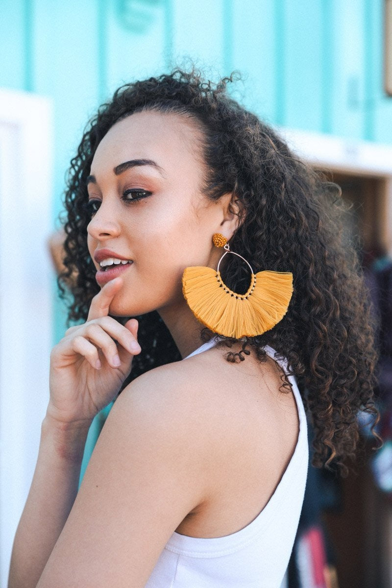Fan Tassel Earrings-Soul Flow Apparel