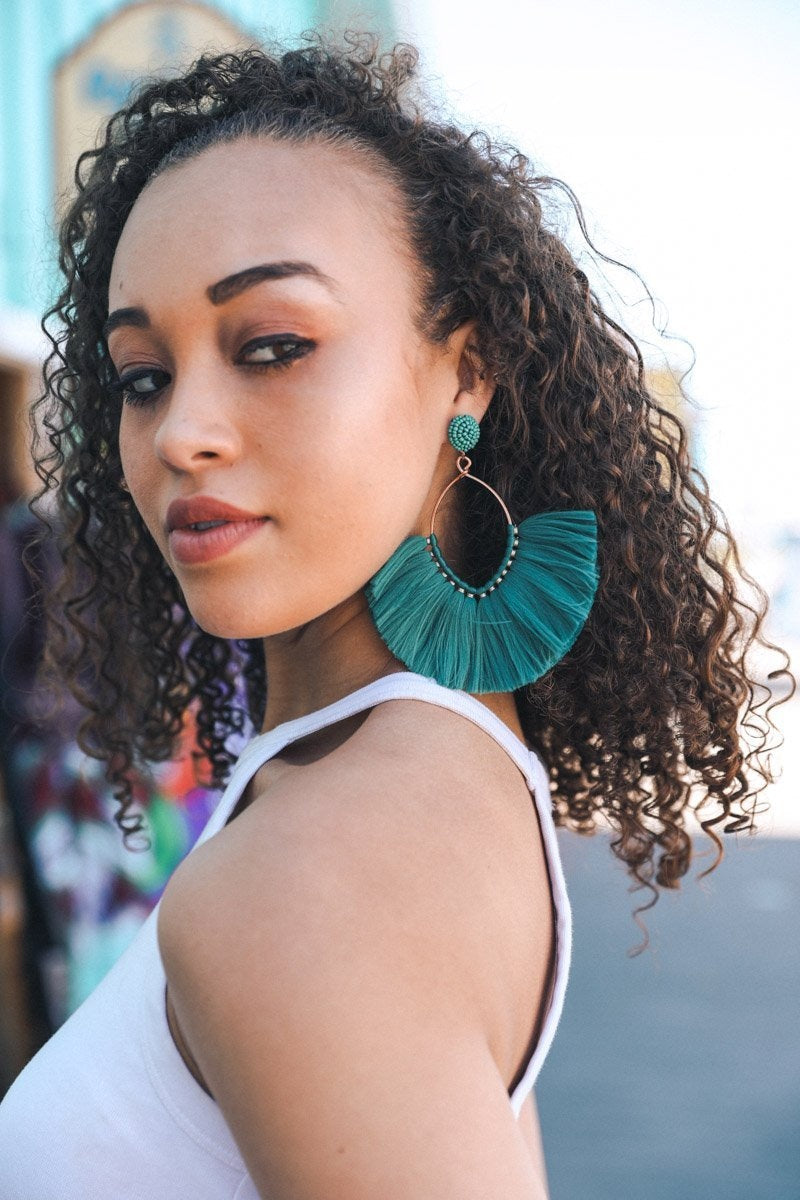 Fan Tassel Earrings-Soul Flow Apparel