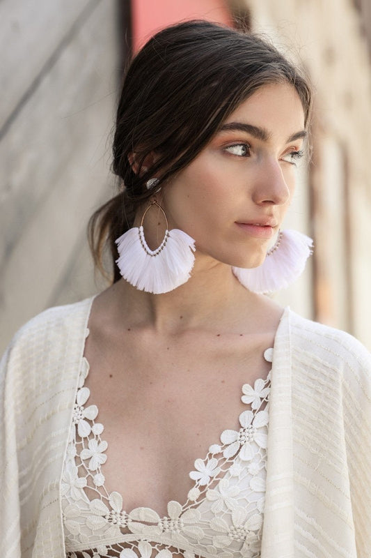 Fan Tassel Earrings-Soul Flow Apparel