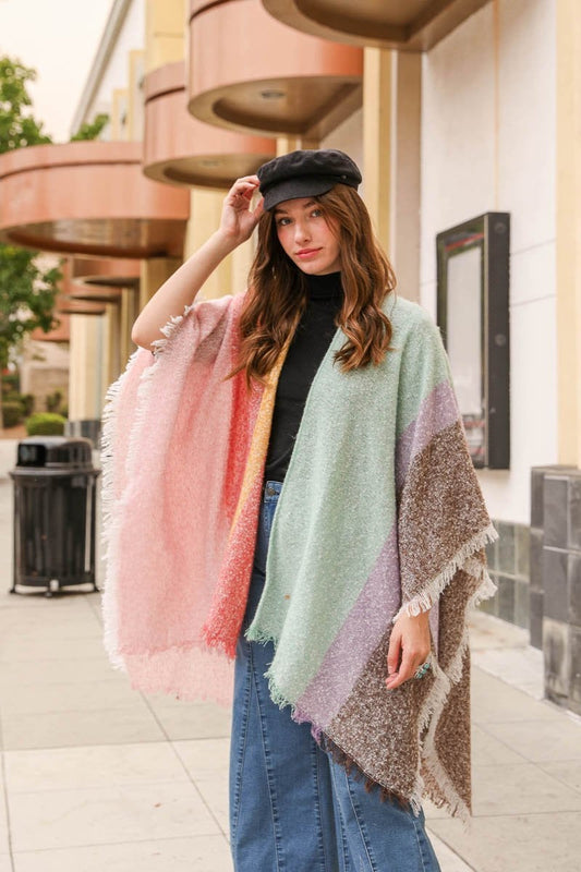 Soul Flow Apparel | Boho High Low Dip Dye Kimono