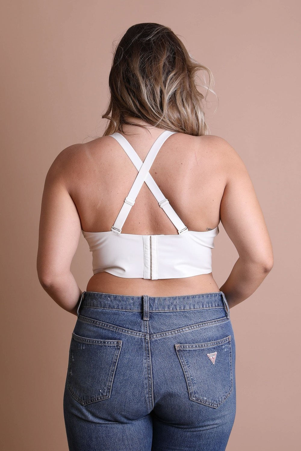 Faux Leather Longline Bralette Plus-Soul Flow Apparel