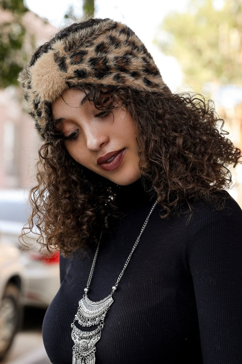 Faux Leopard Head Wrap-Soul Flow Apparel