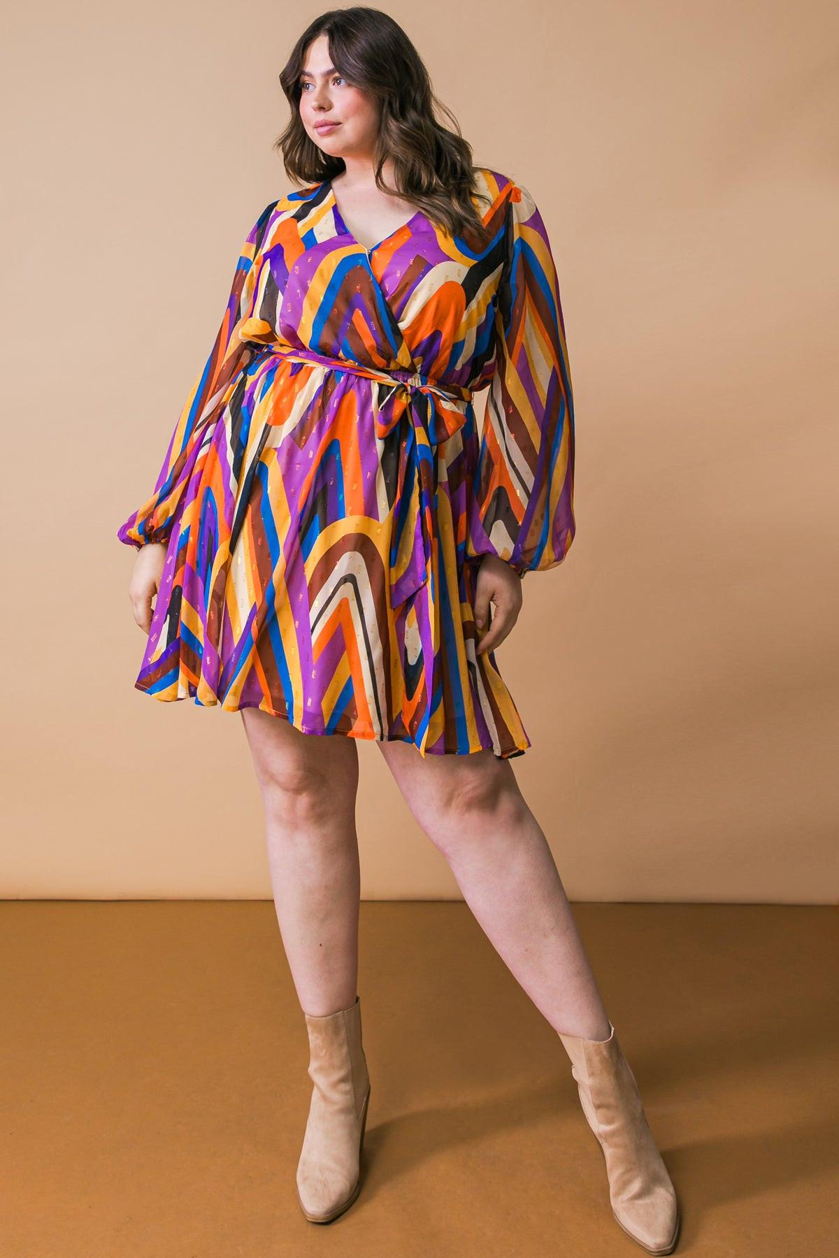 Paloma Party Woven Mini Dress Round Neckline Smocked Cuffs And Elastic Waist