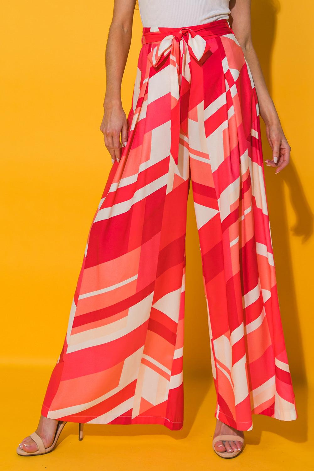 Good Times Only Wide Leg Woven Pants With Pleated Detail Side Zipper And Pockets