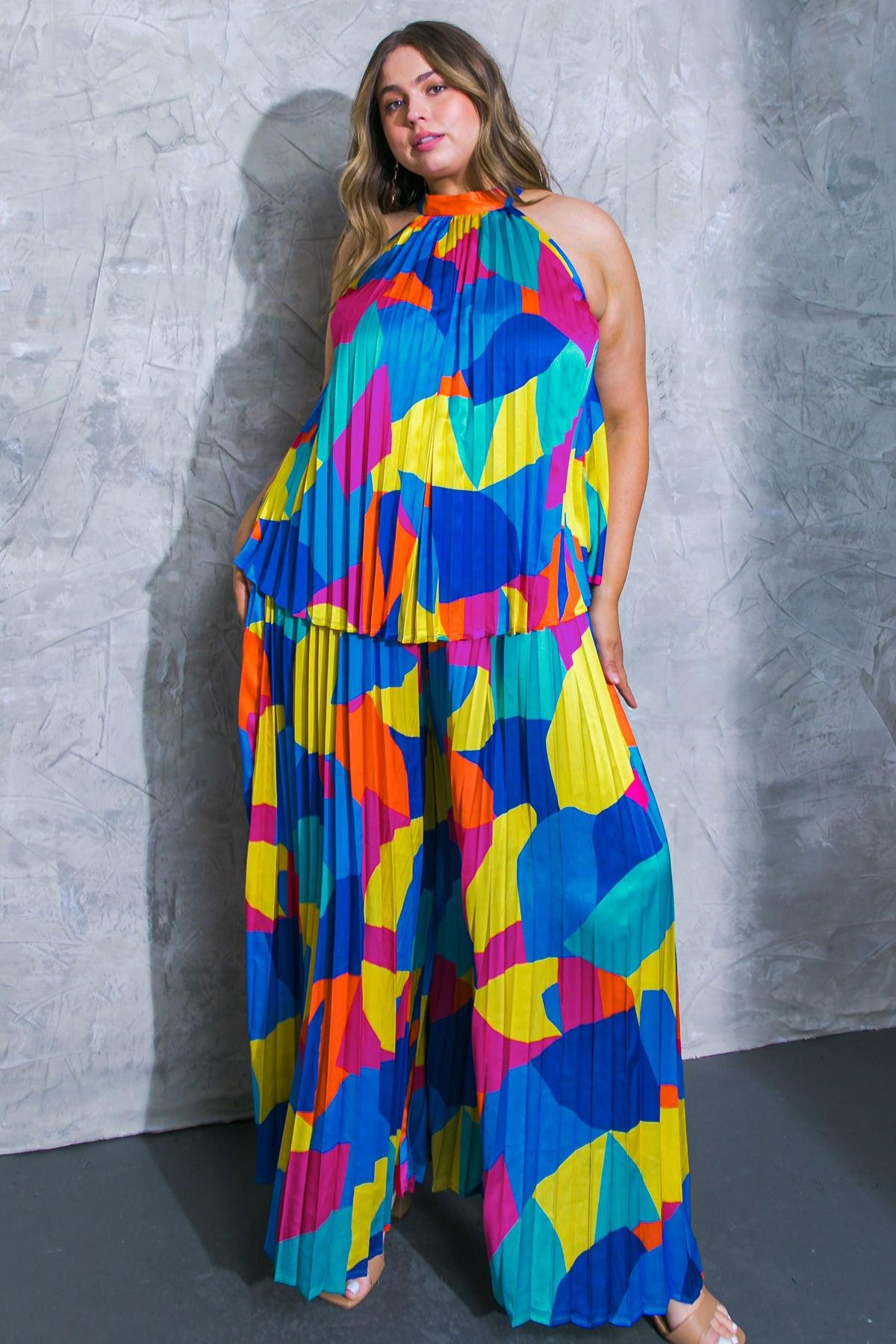 Free Your Mind Woven Pants With Pleated Design And Side Zipper