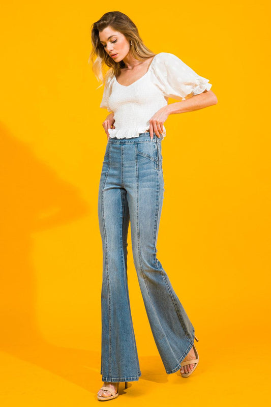 My Muse Washed Jeans for Everyday Comfort and Classic Style, view 4 — Soul Flow Apparel