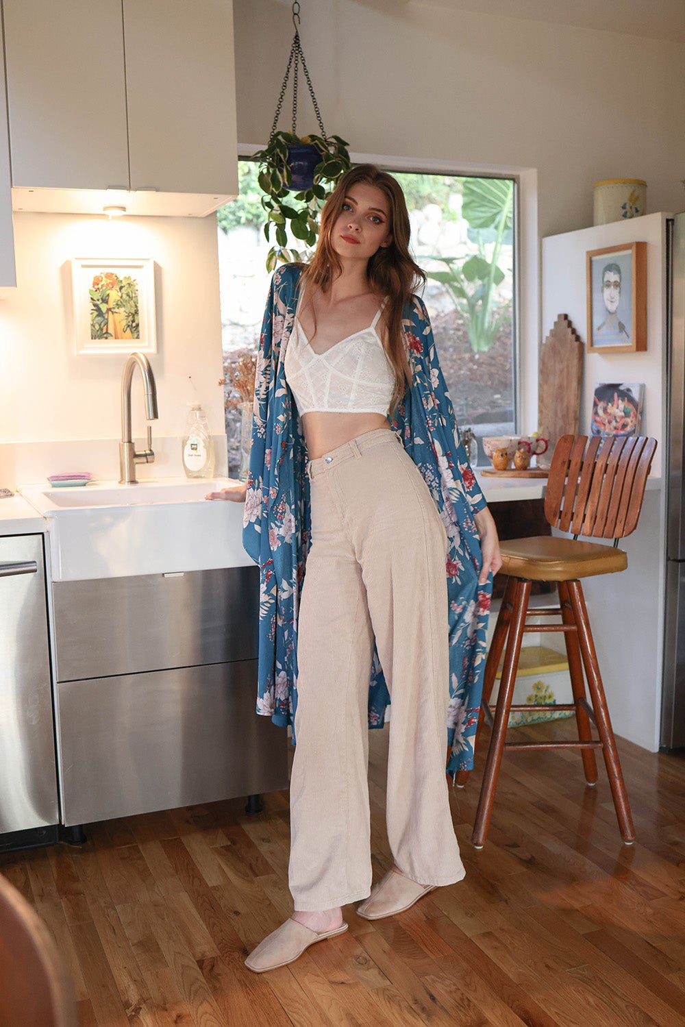 Floral Butterfly Sleeve Kimono-Soul Flow Apparel