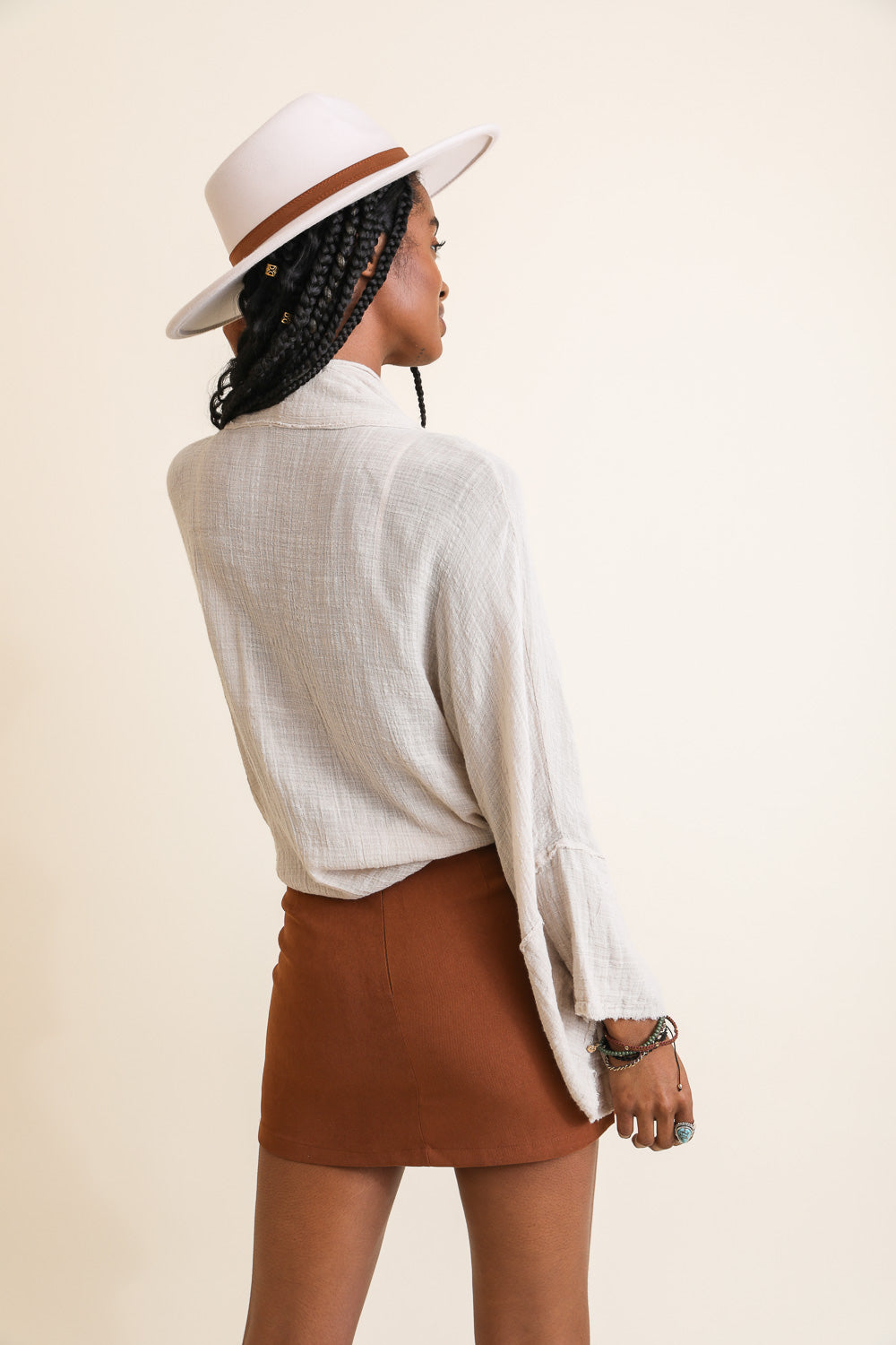Flounce Tie-Front Kimono Wrap-Soul Flow Apparel