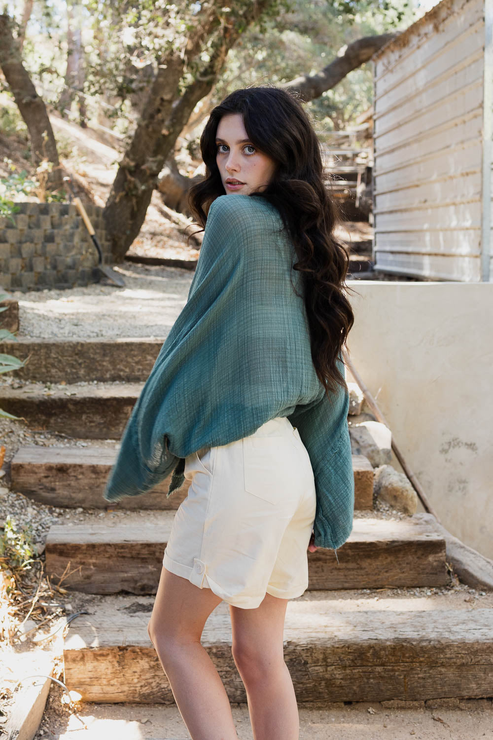 Flounce Tie-Front Kimono Wrap-Soul Flow Apparel