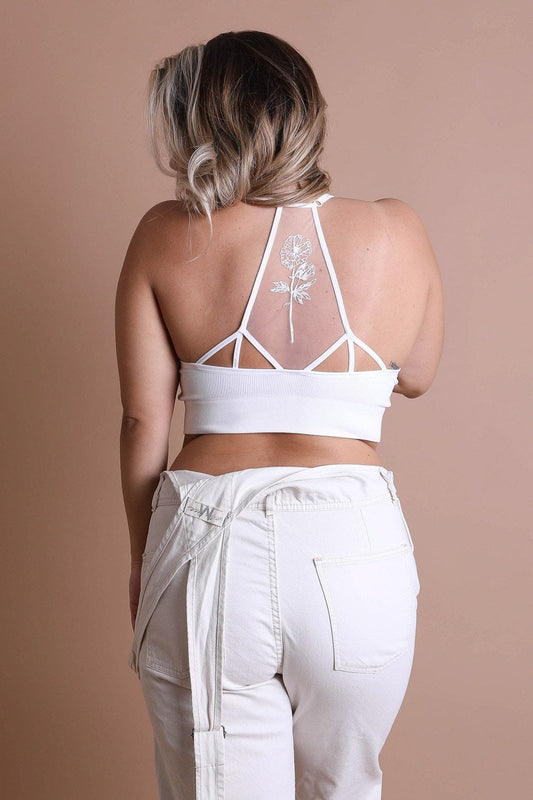 Flower Back Tattoo Plus Bralette-Soul Flow Apparel